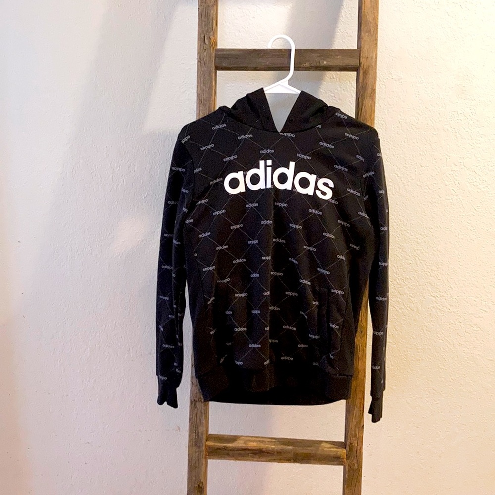 Adidas women’s black and white title sweatshirt